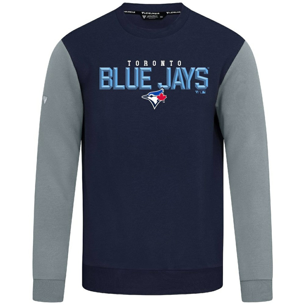 Toronto Blue Jays Levelwear Throwback Ultimate Carve Sweatshirt - Navy - MLB Sale