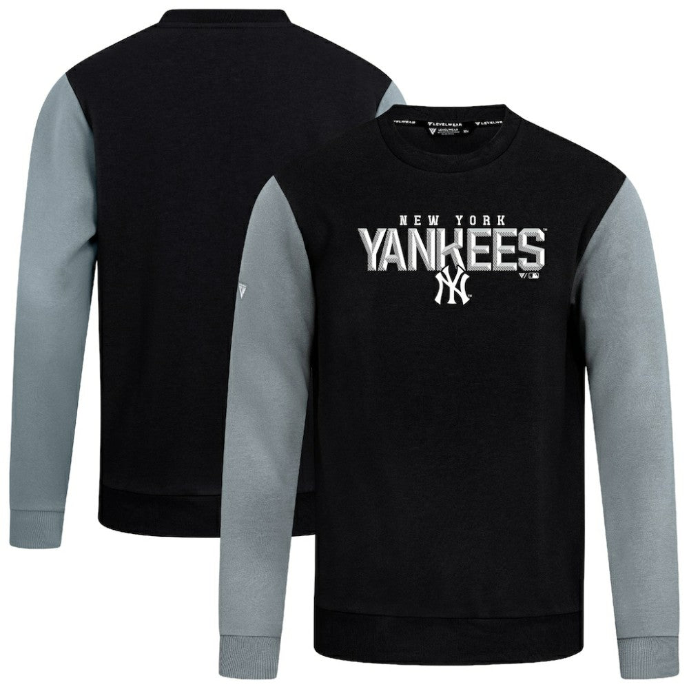 New York Yankees Levelwear Throwback Ultimate Carve Sweatshirt - Black - MLB Online