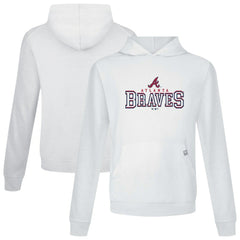 Atlanta Braves Levelwear Relay Journey Pullover Hoodie - White - MLB Lifestyle