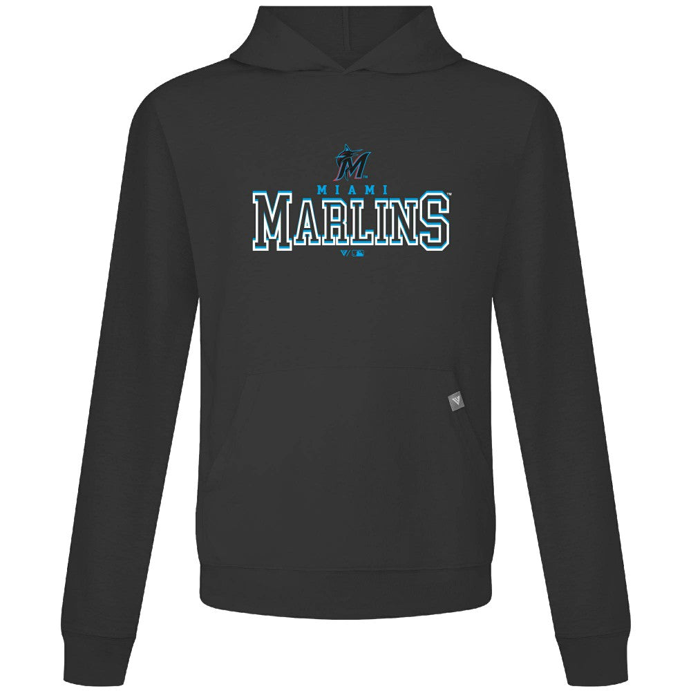 Miami Marlins Levelwear Relay Journey Pullover Hoodie - Black - MLB Discount