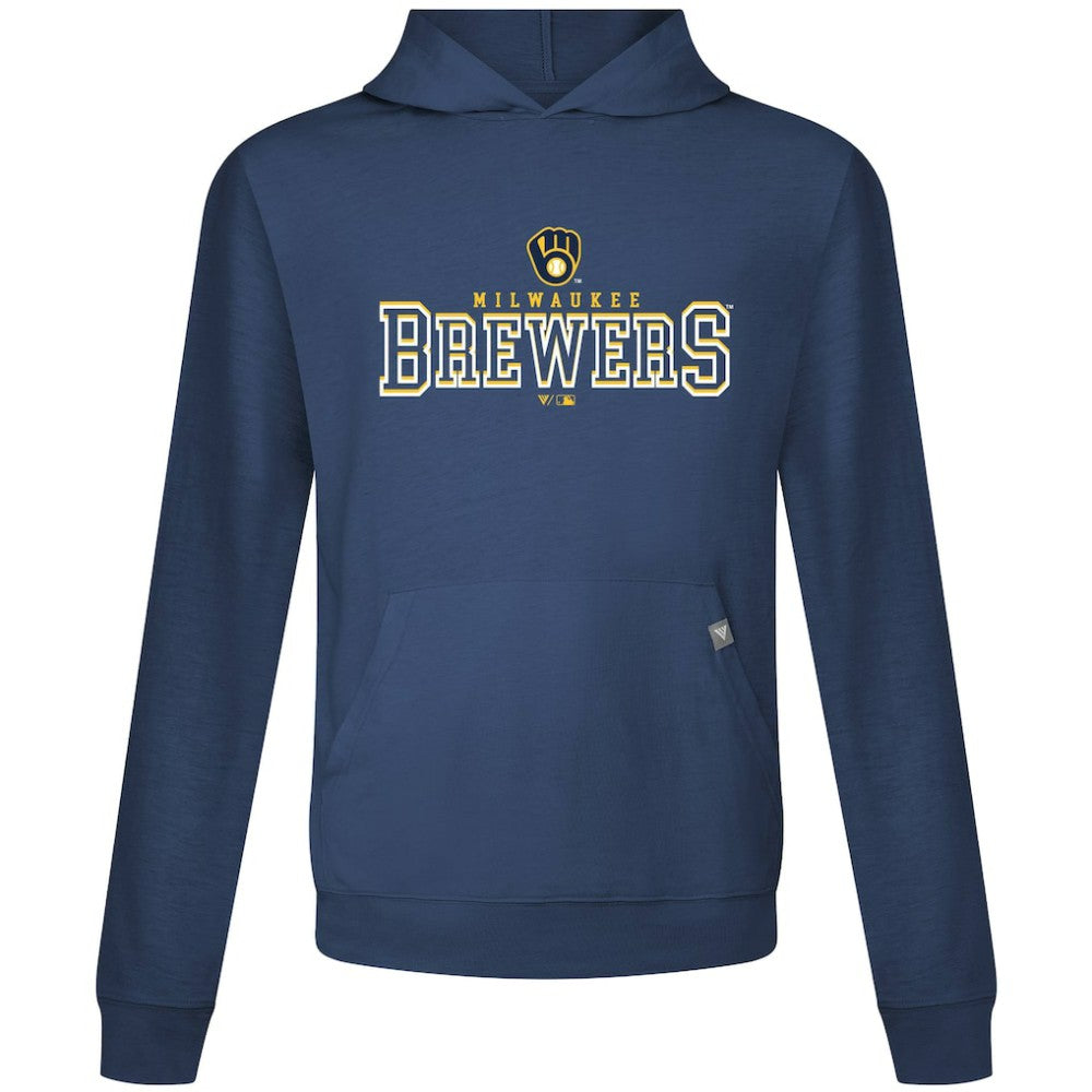 Milwaukee Brewers Levelwear Relay Journey Pullover Hoodie - Navy - MLB Sale