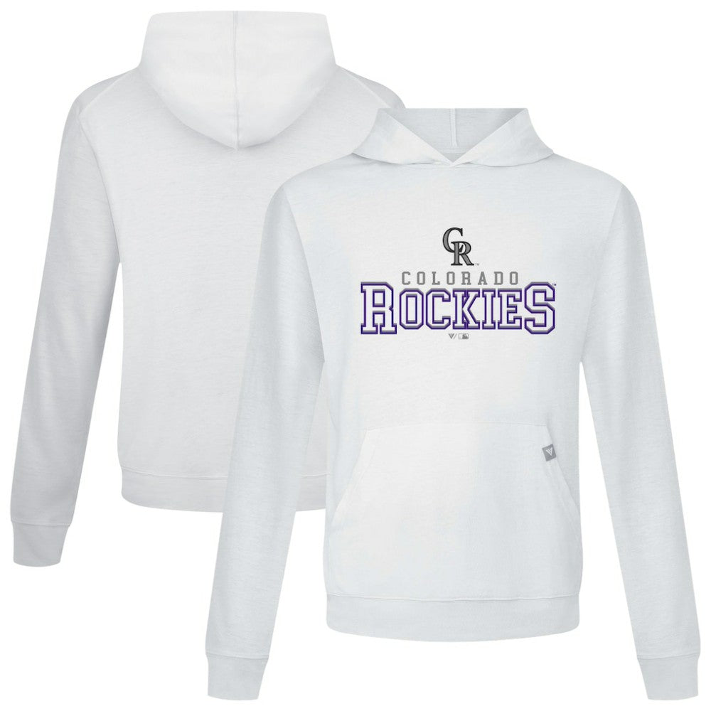 Colorado Rockies Levelwear Relay Journey Pullover Hoodie - White - MLB Discount