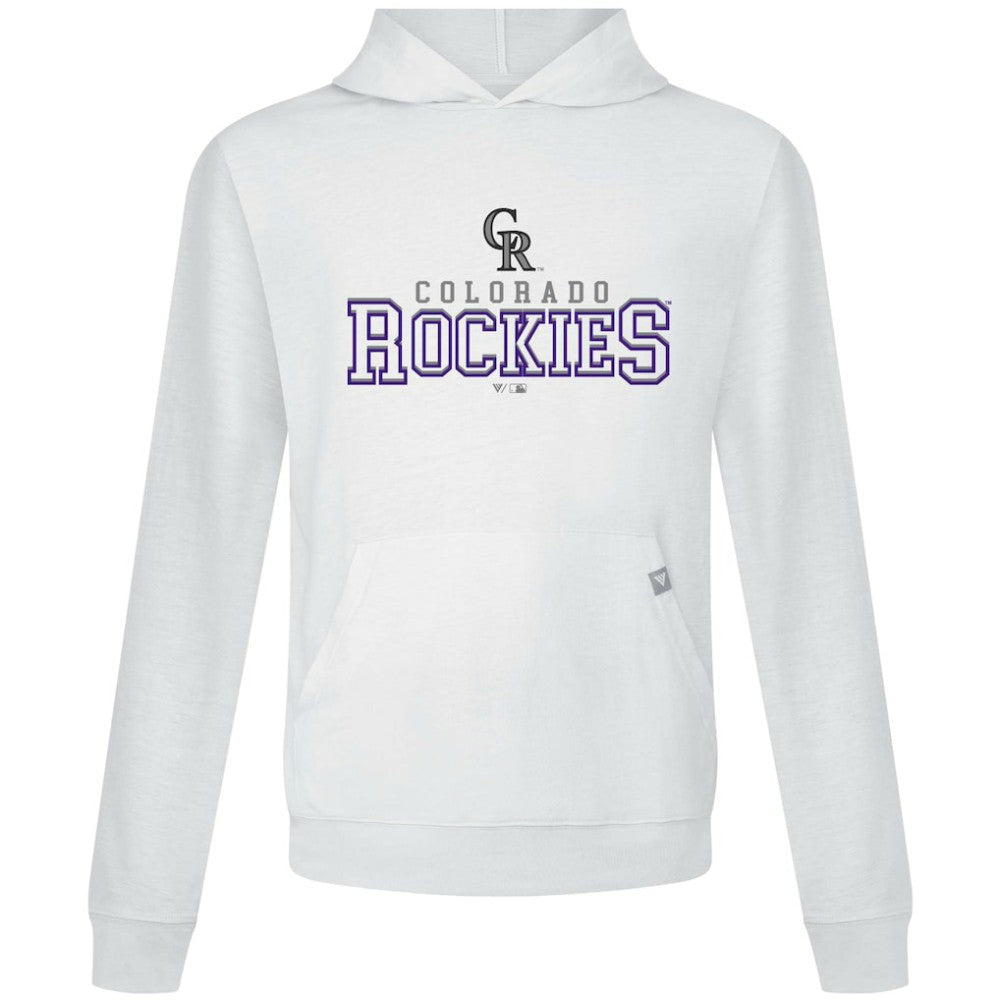 Colorado Rockies Levelwear Relay Journey Pullover Hoodie - White - MLB Discount