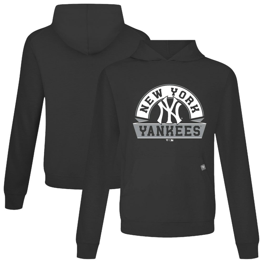 New York Yankees Levelwear Relay Banner Arch Pullover Hoodie - Black - MLB Online