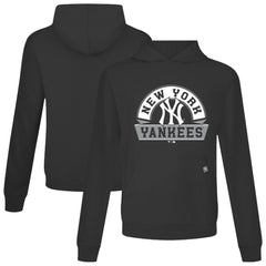 New York Yankees Levelwear Relay Banner Arch Pullover Hoodie - Black - MLB Online