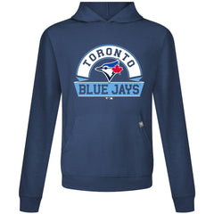 Toronto Blue Jays Levelwear Relay Banner Arch Pullover Hoodie - Navy - MLB Discount
