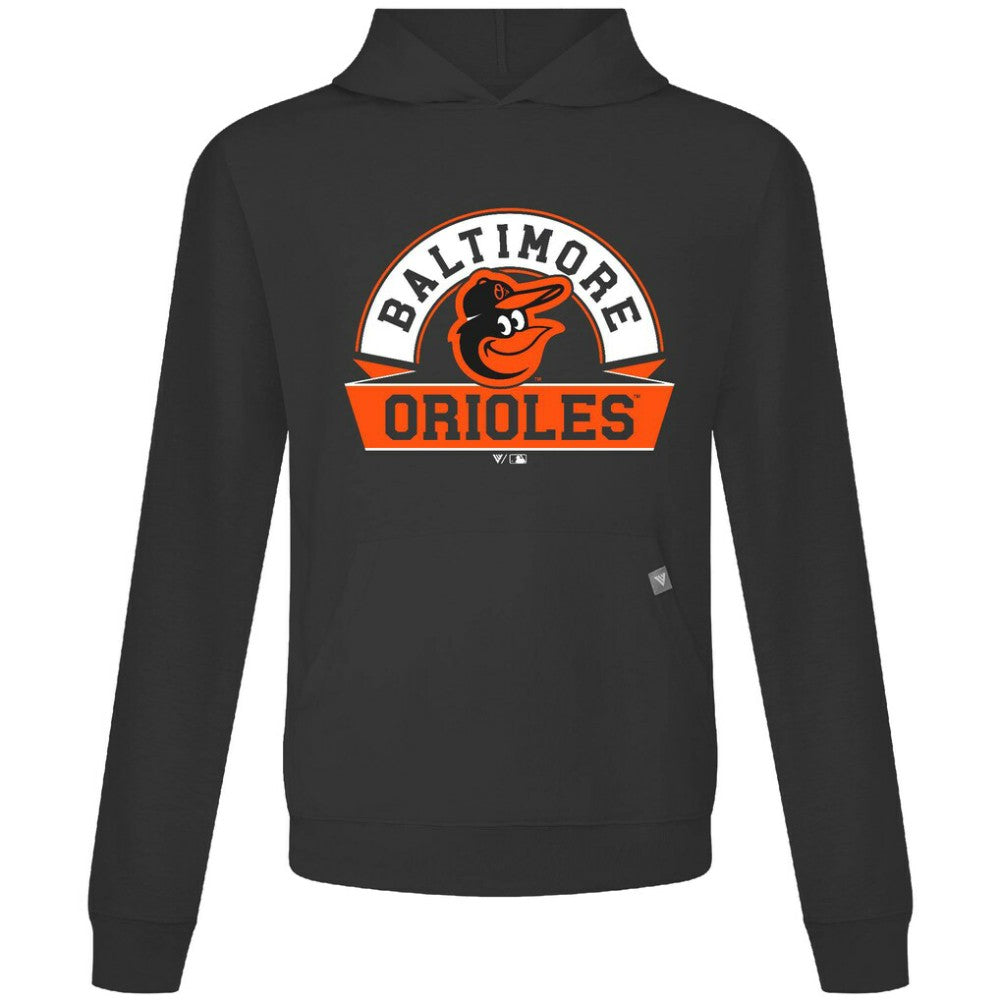 Baltimore Orioles Levelwear Relay Banner Arch Pullover Hoodie - Black - MLB on Sale