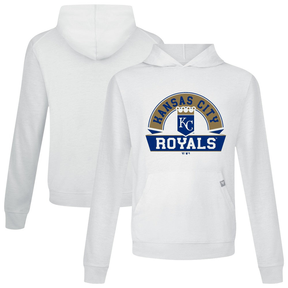 Kansas City Royals Levelwear Relay Banner Arch Pullover Hoodie - White - MLB Discount