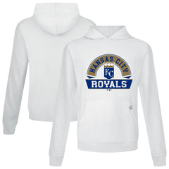 Kansas City Royals Levelwear Relay Banner Arch Pullover Hoodie - White - MLB Discount