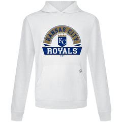 Kansas City Royals Levelwear Relay Banner Arch Pullover Hoodie - White - MLB Discount