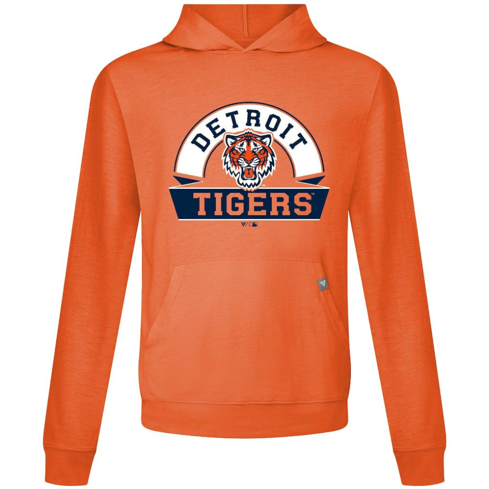 Detroit Tigers Levelwear Relay Banner Arch Pullover Hoodie - Orange - MLB Lifestyle