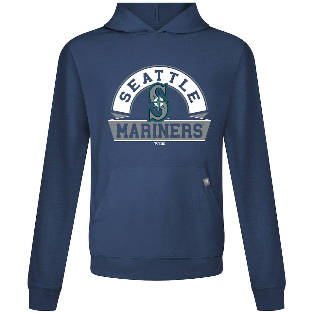 Seattle Mariners Levelwear Relay Banner Arch Pullover Hoodie - Navy - MLB Lifestyle