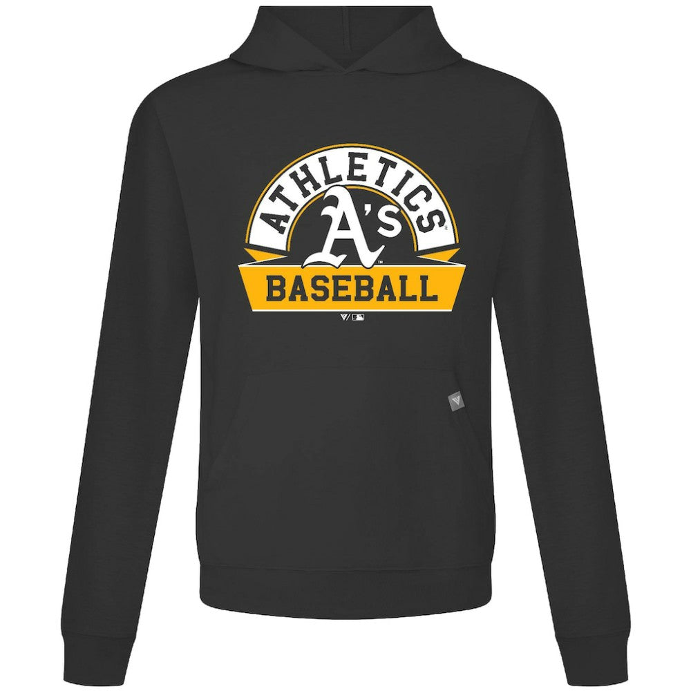 Athletics Levelwear Relay Banner Arch Pullover Hoodie - Black - MLB Lifestyle