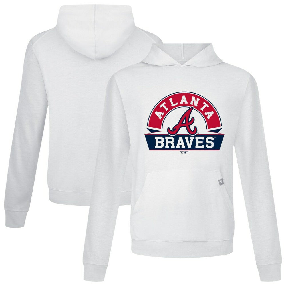 Atlanta Braves Levelwear Relay Banner Arch Pullover Hoodie - White - MLB Online