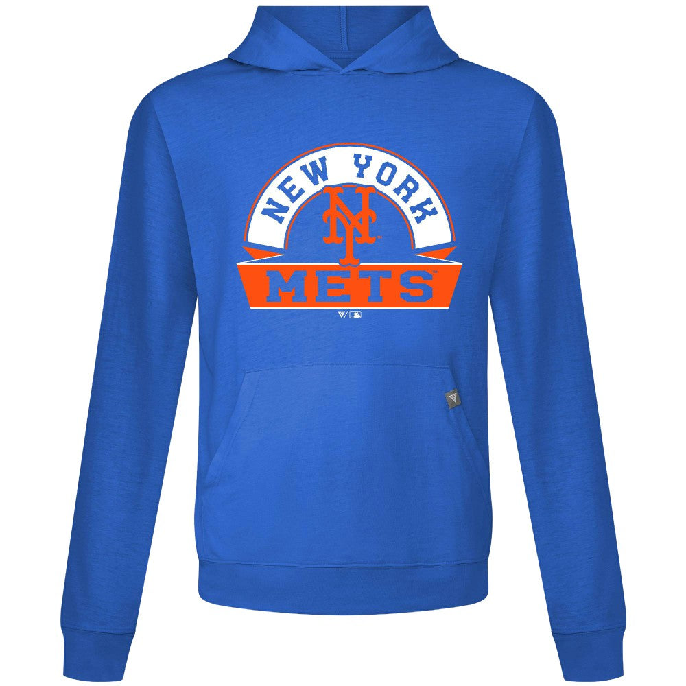 New York Mets Levelwear Relay Banner Arch Pullover Hoodie - Royal - MLB Sale