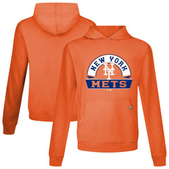New York Mets Levelwear Relay Banner Arch Pullover Hoodie - Orange - MLB Online