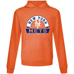 New York Mets Levelwear Relay Banner Arch Pullover Hoodie - Orange - MLB Online