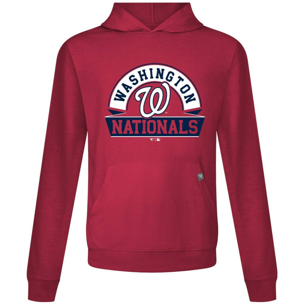 Washington Nationals Levelwear Relay Banner Arch Pullover Hoodie - Red - MLB Lifestyle