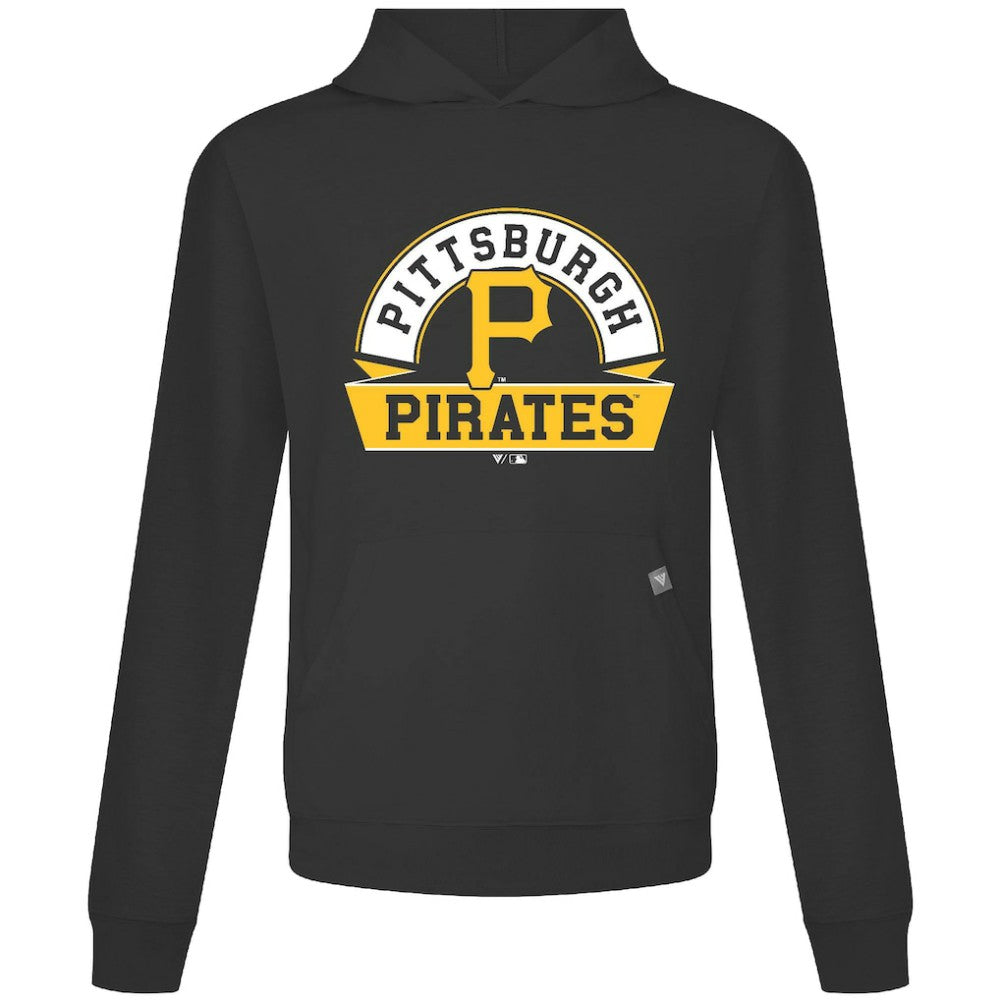 Pittsburgh Pirates Levelwear Relay Banner Arch Pullover Hoodie - Black - MLB Online