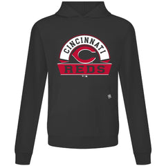 Cincinnati Reds Levelwear Relay Banner Arch Pullover Hoodie - Black - MLB Online