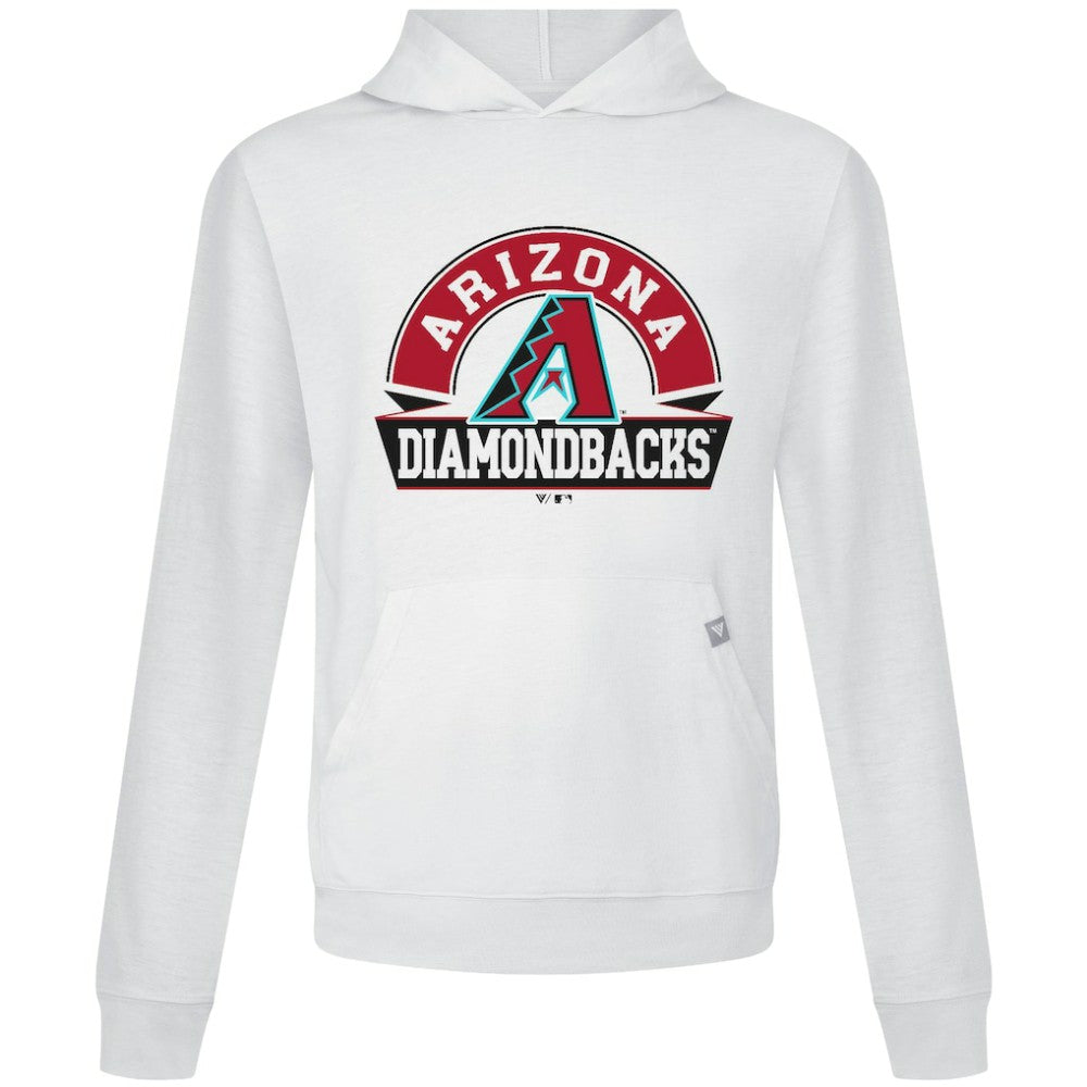 Arizona Diamondbacks Levelwear Relay Banner Arch Pullover Hoodie - White - MLB Lifestyle