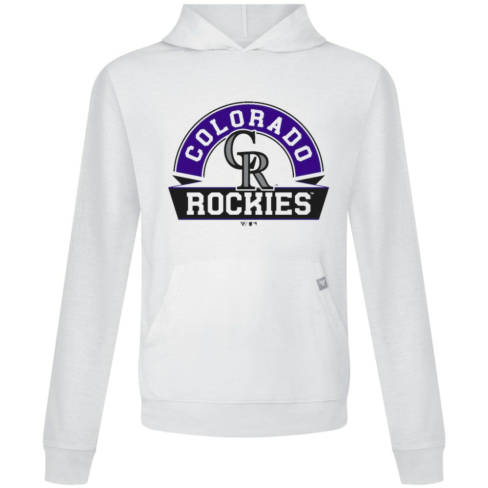 Colorado Rockies Levelwear Relay Banner Arch Pullover Hoodie - White - MLB Online