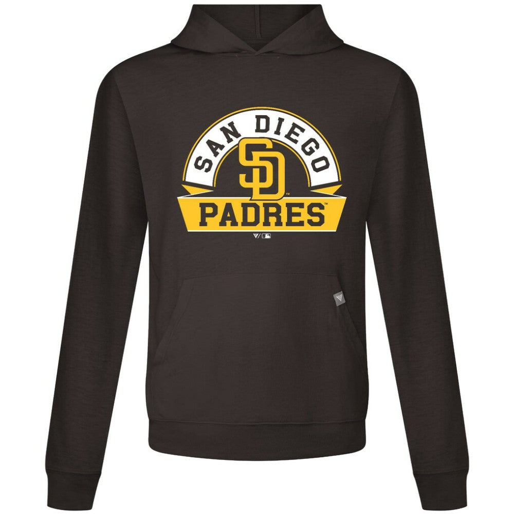 San Diego Padres Levelwear Relay Banner Arch Pullover Hoodie - Brown - MLB Discount