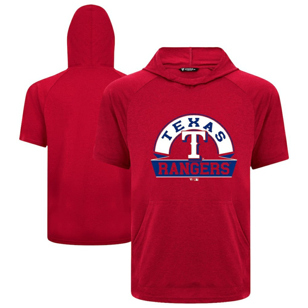 Texas Rangers Levelwear Phase Banner Arch Hoodie T-Shirt - Red - MLB Online