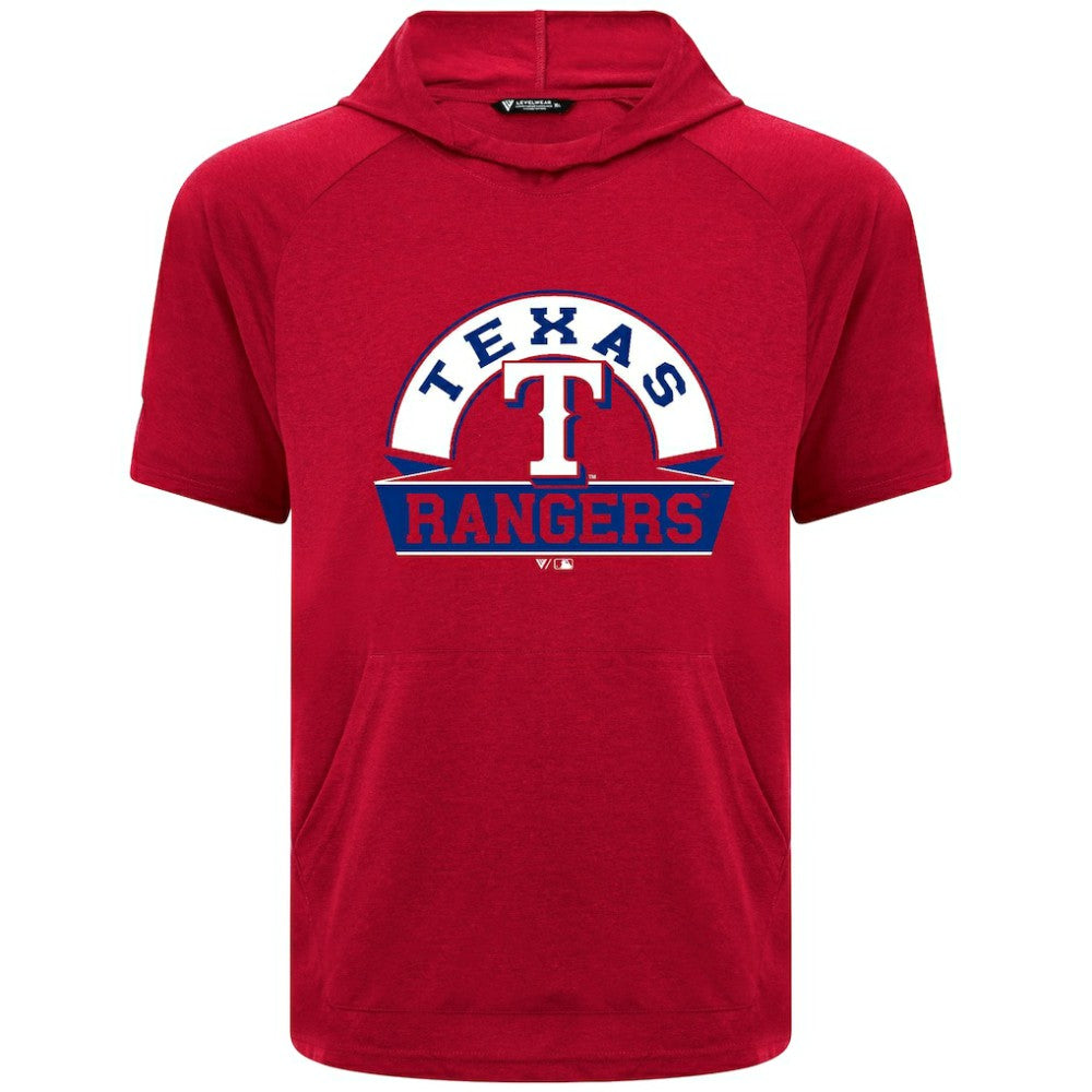 Texas Rangers Levelwear Phase Banner Arch Hoodie T-Shirt - Red - MLB Online