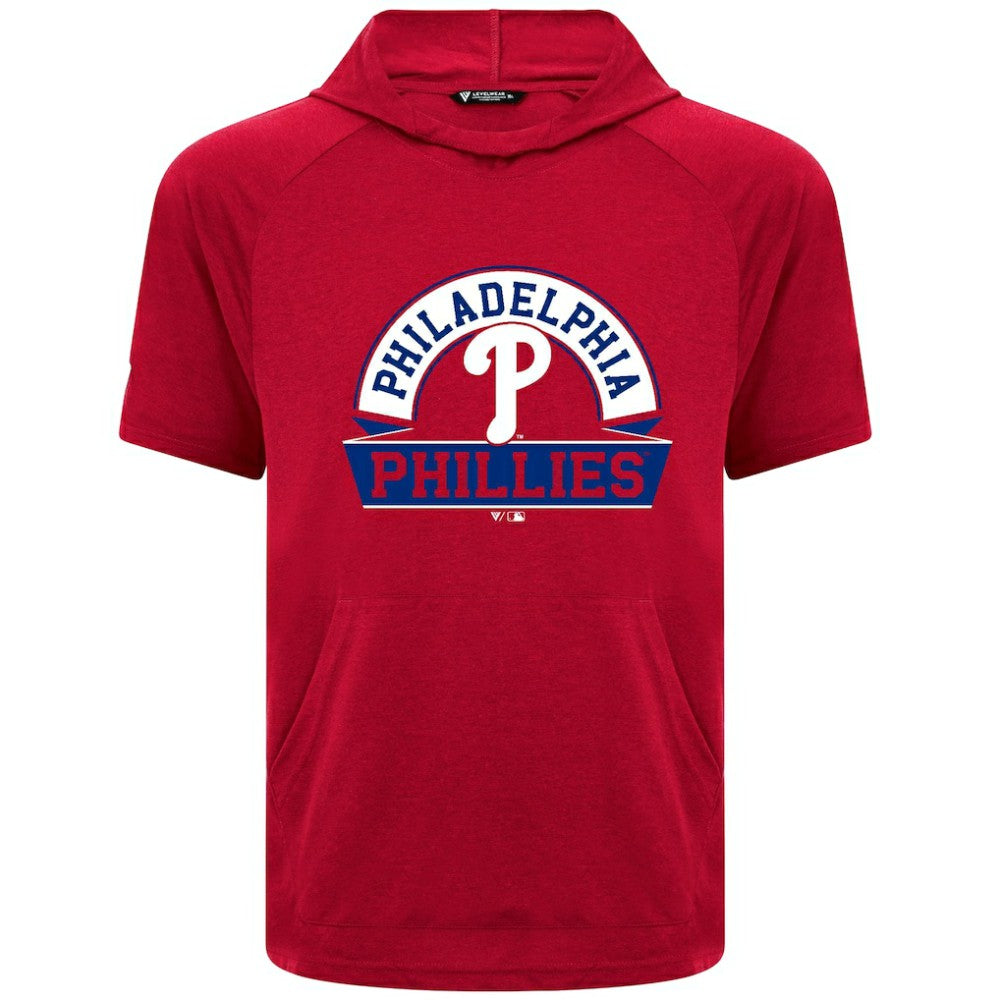 Philadelphia Phillies Levelwear Phase Banner Arch Hoodie T-Shirt - Red - MLB on Sale