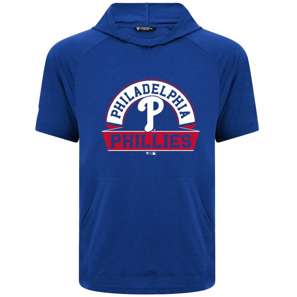 Philadelphia Phillies Levelwear Phase Banner Arch Hoodie T-Shirt - Royal - MLB Discount