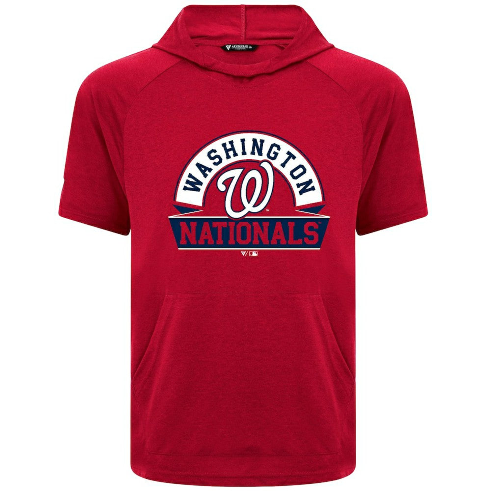 Washington Nationals Levelwear Phase Banner Arch Hoodie T-Shirt - Red - MLB on Sale