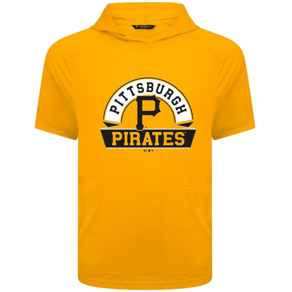 Pittsburgh Pirates Levelwear Phase Banner Arch Hoodie T-Shirt - Gold - MLB Discount