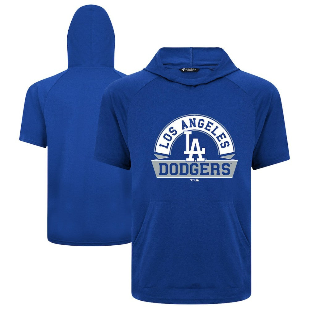 Los Angeles Dodgers Levelwear Phase Banner Arch Hoodie T-Shirt - Royal - MLB Discount