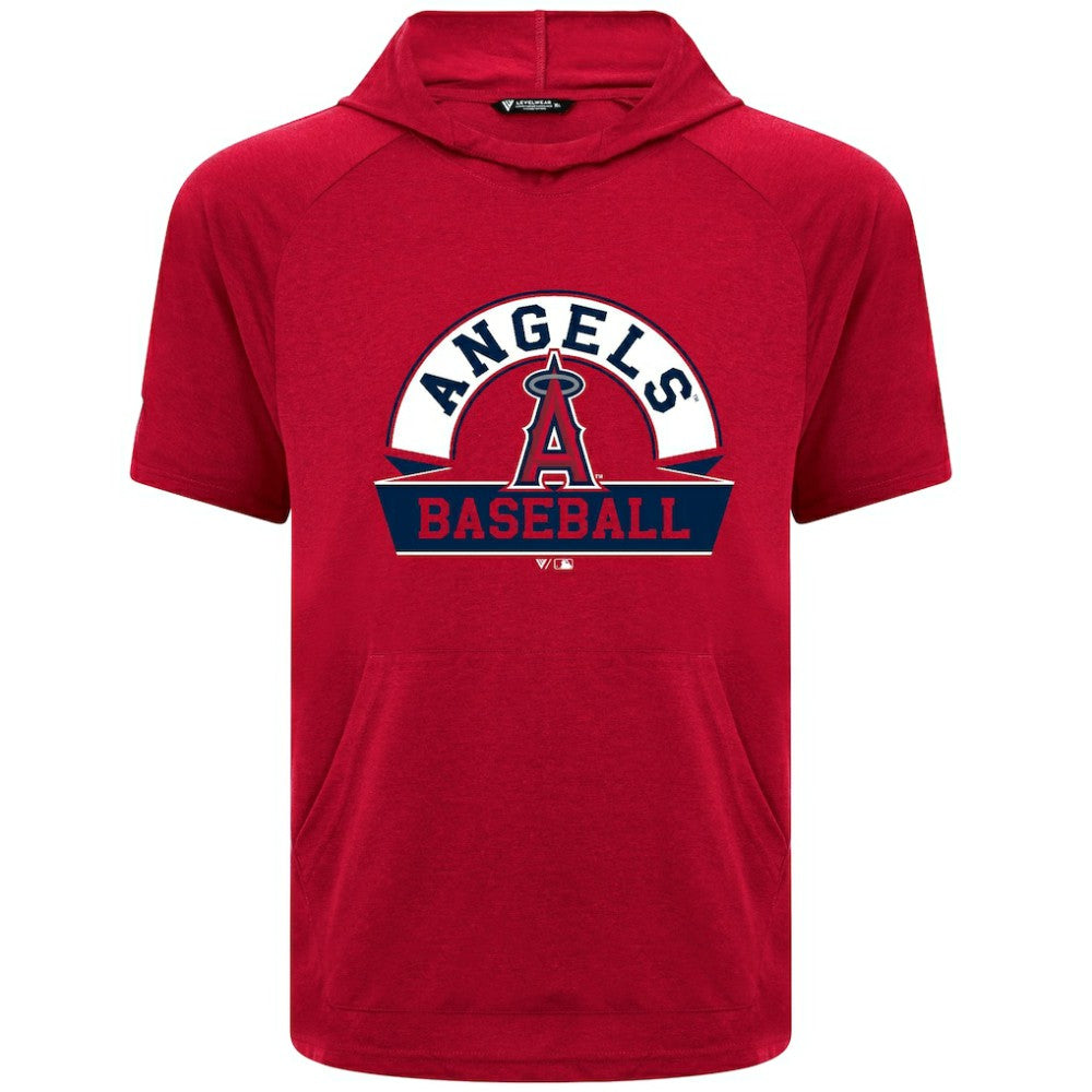 Los Angeles Angels Levelwear Phase Banner Arch Hoodie T-Shirt - Red - MLB Sale