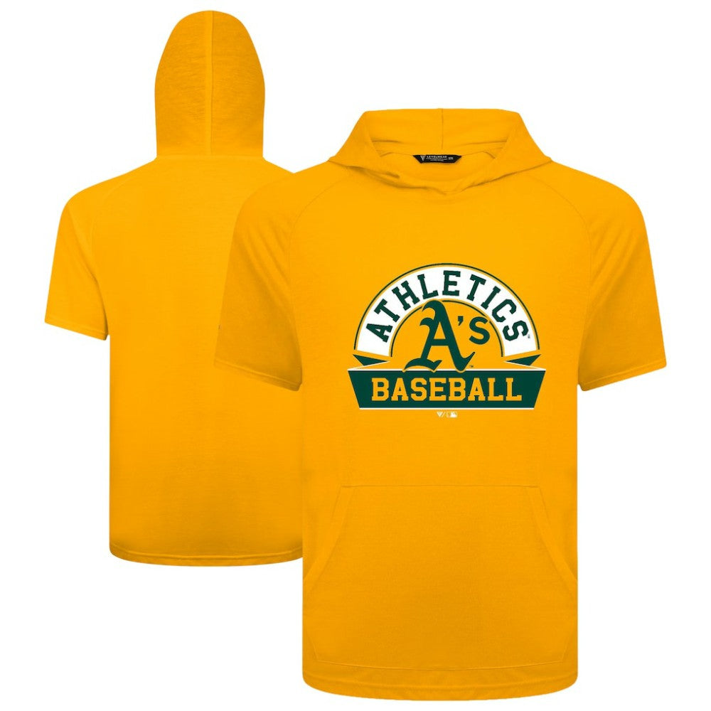 Athletics Levelwear Phase Banner Arch Hoodie T-Shirt - Gold - MLB Discount