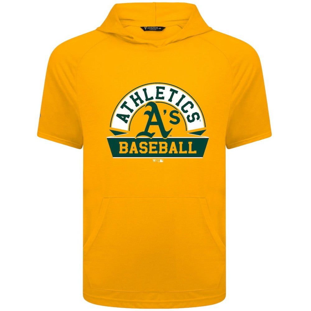 Athletics Levelwear Phase Banner Arch Hoodie T-Shirt - Gold - MLB Discount