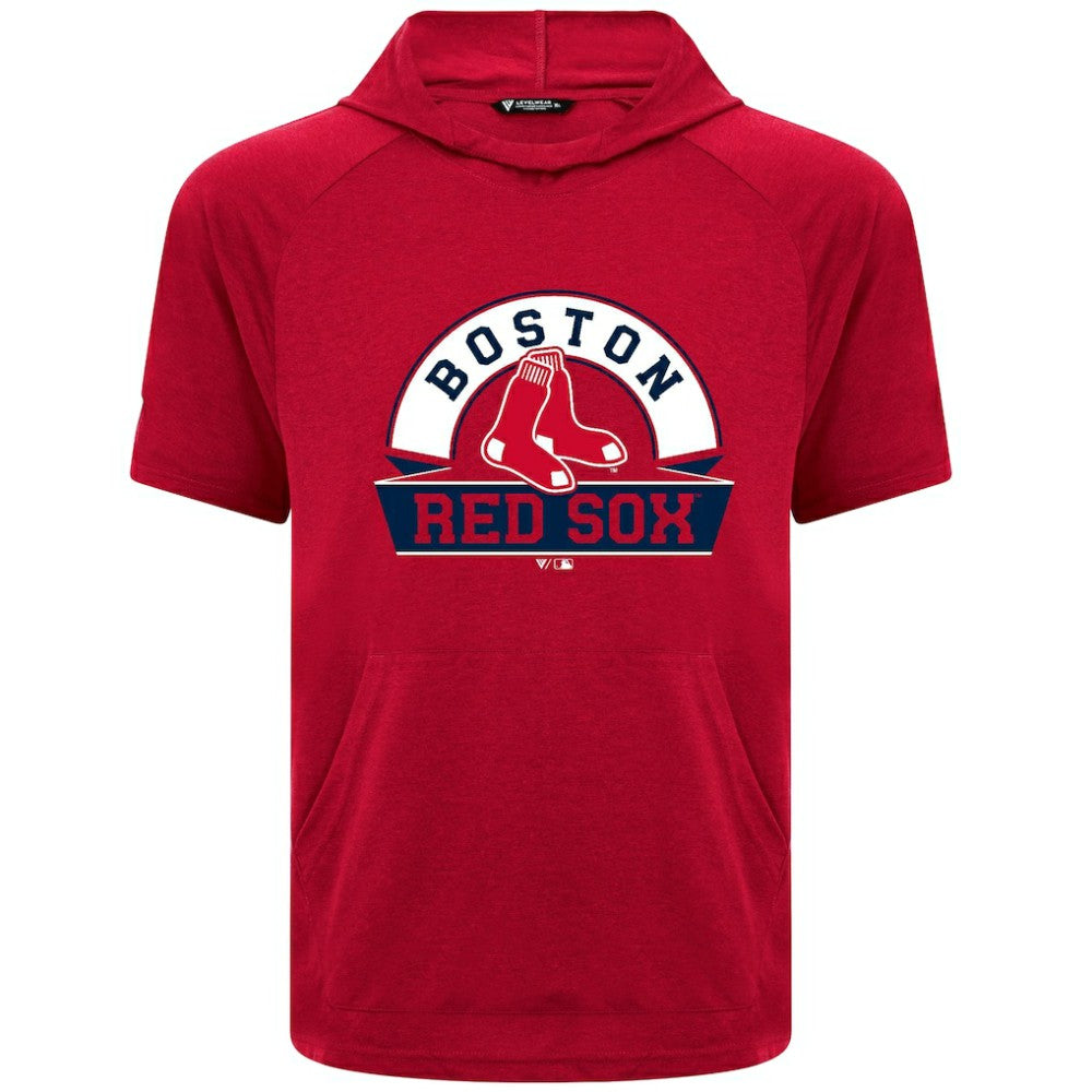 Boston Red Sox Levelwear Phase Banner Arch Hoodie T-Shirt - Red - MLB Online