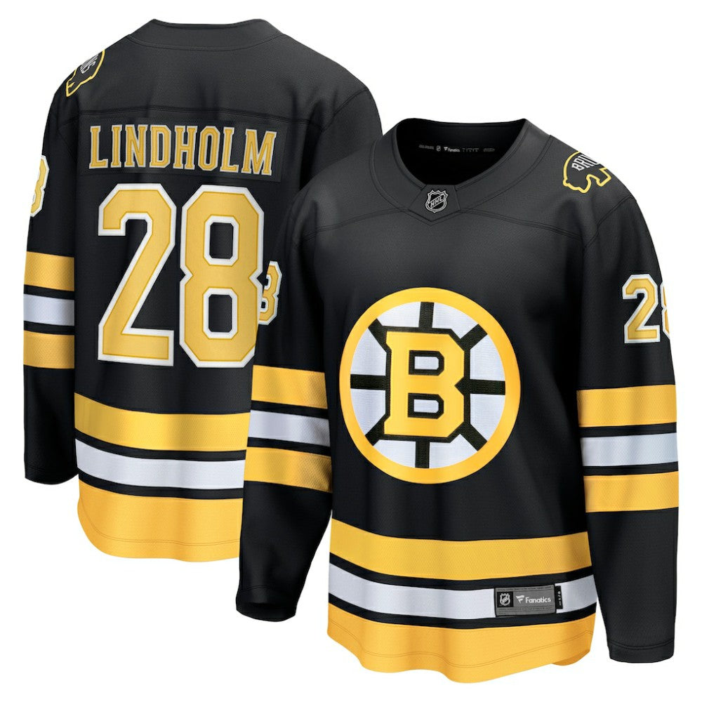 Elias Lindholm Boston Bruins Fanatics Home Breakaway Player Jersey - Black - NHL 203411365