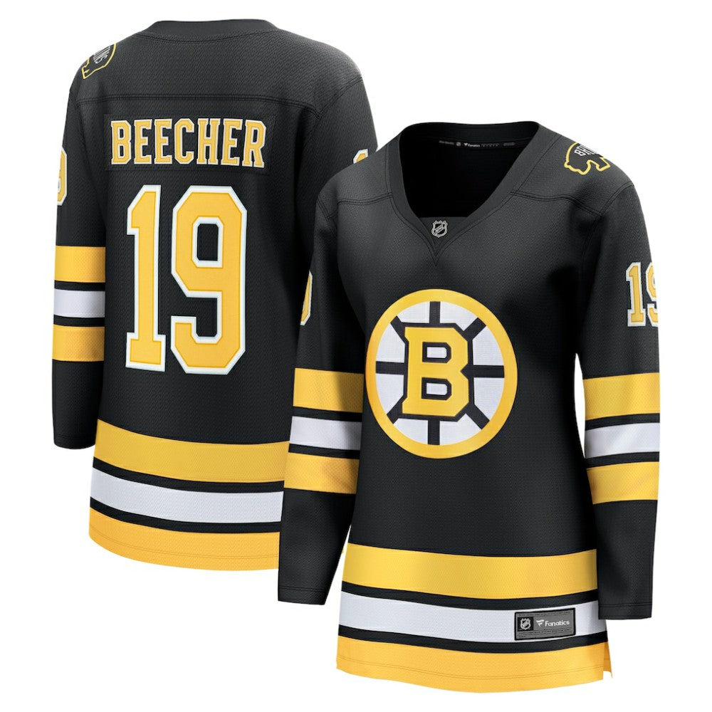 John Beecher Boston Bruins Fanatics Women's Home Breakaway Player Jersey - Black - NHL 203412396