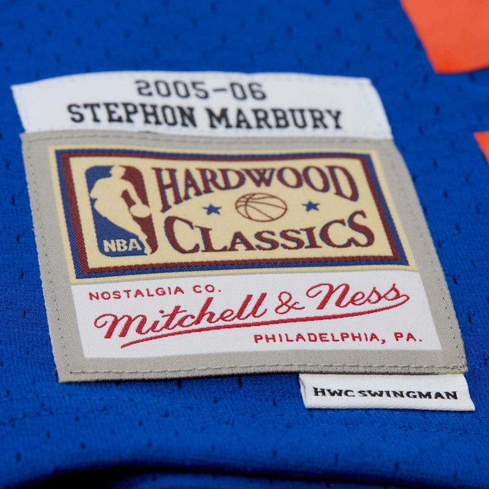 Stephon Marbury New York Knicks 2005/06 Hardwood Classics Swingman Jersey Blue | Mitchell & Ness discount