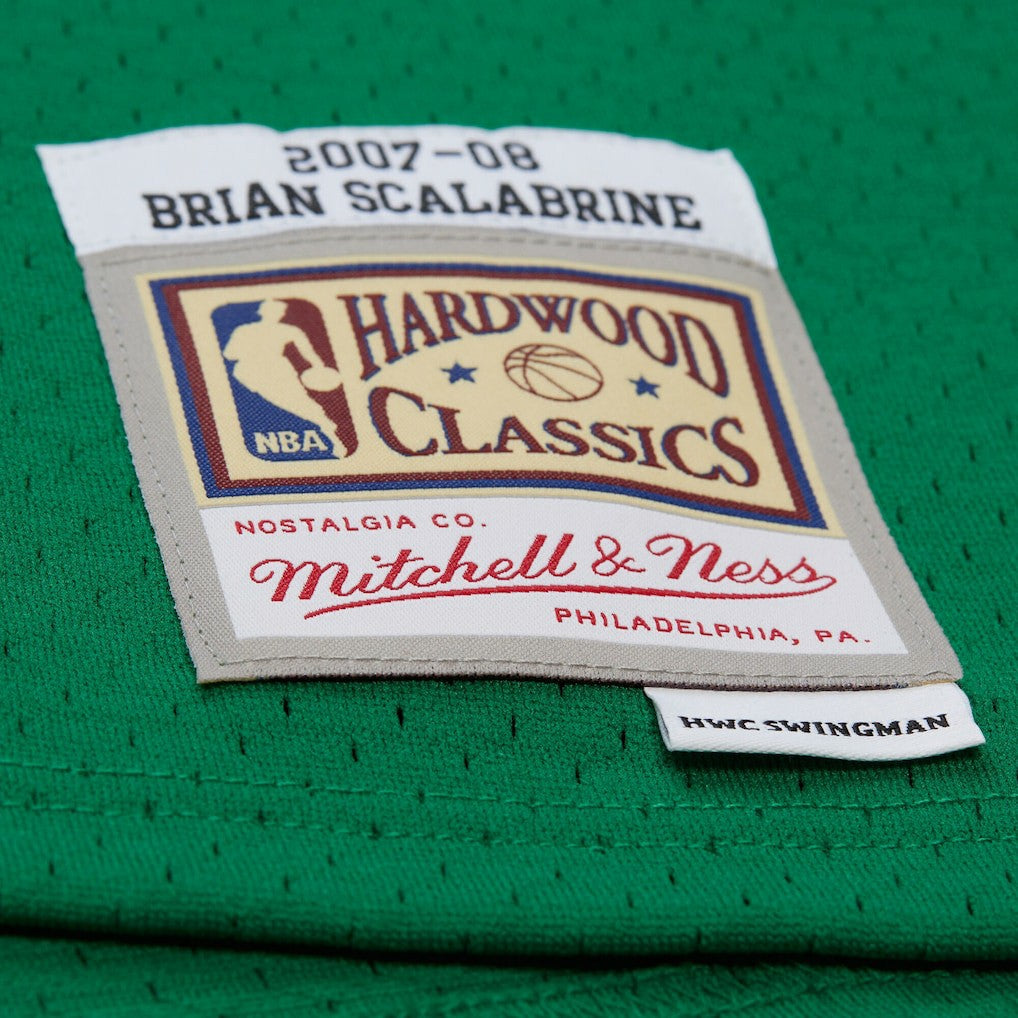 Brian Scalabrine Boston Celtics 2007/08 Hardwood Classics Swingman Jersey Kelly Green | Mitchell & Ness for sale