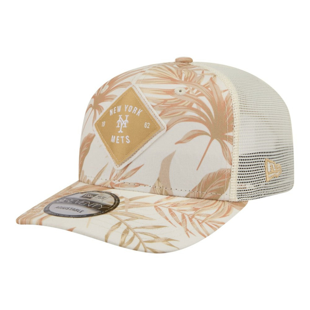 New York Mets New Era Tonal Palm 9SEVENTY Adjustable Trucker Hat - Tan - New Era Sale