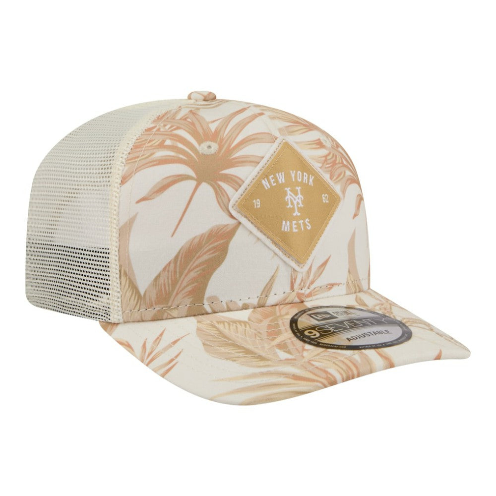 New York Mets New Era Tonal Palm 9SEVENTY Adjustable Trucker Hat - Tan - New Era Sale