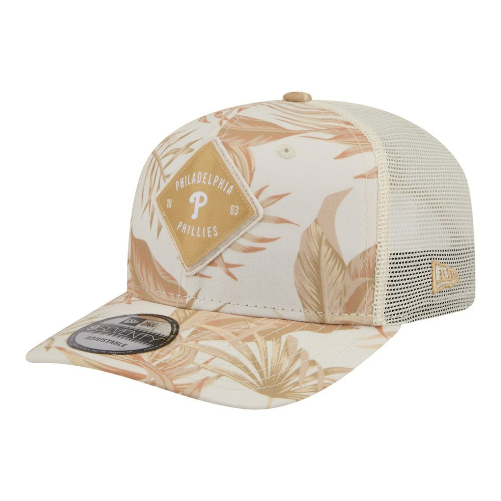 Philadelphia Phillies New Era Tonal Palm 9SEVENTY Adjustable Trucker Hat - Tan - New Era Online