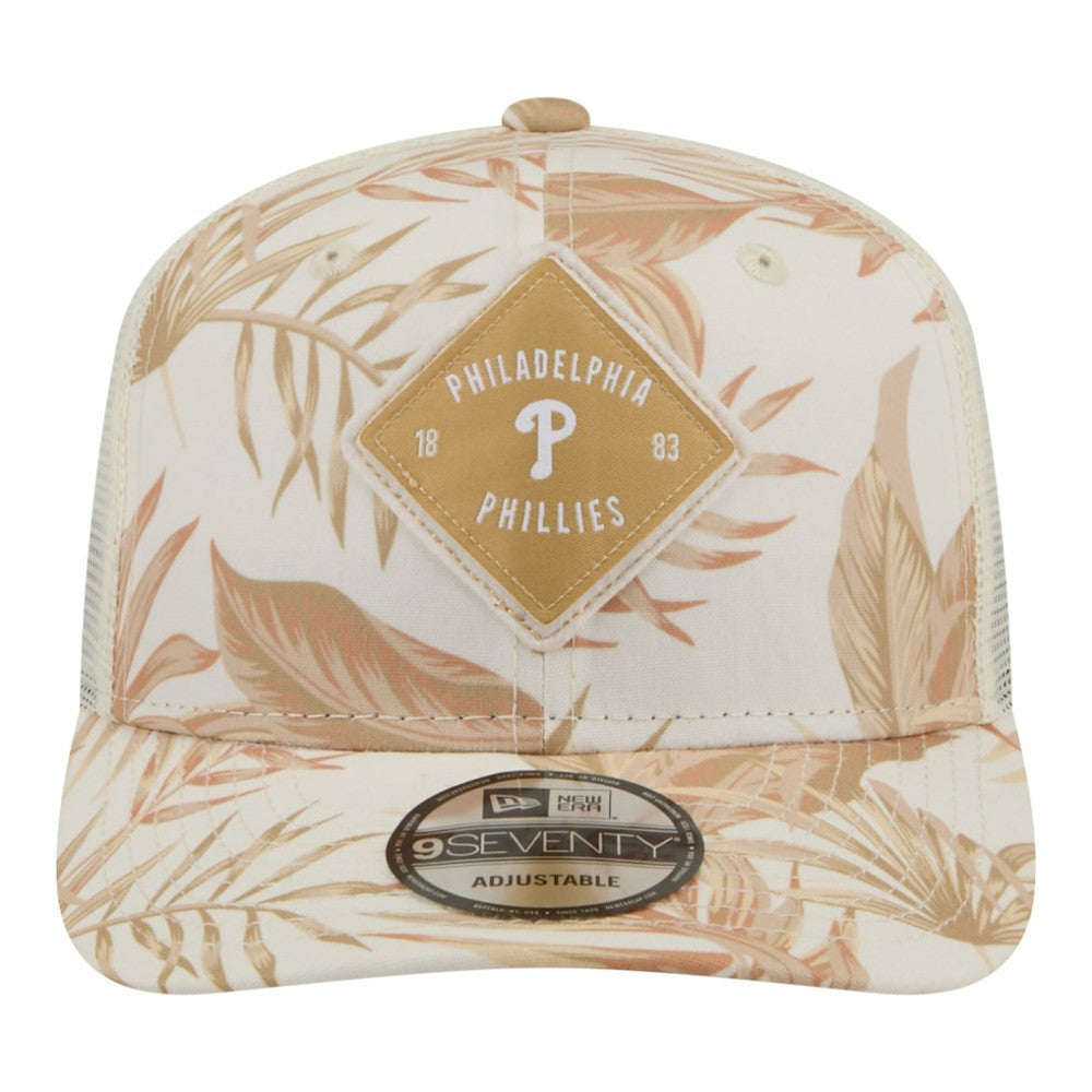 Philadelphia Phillies New Era Tonal Palm 9SEVENTY Adjustable Trucker Hat - Tan - New Era Online