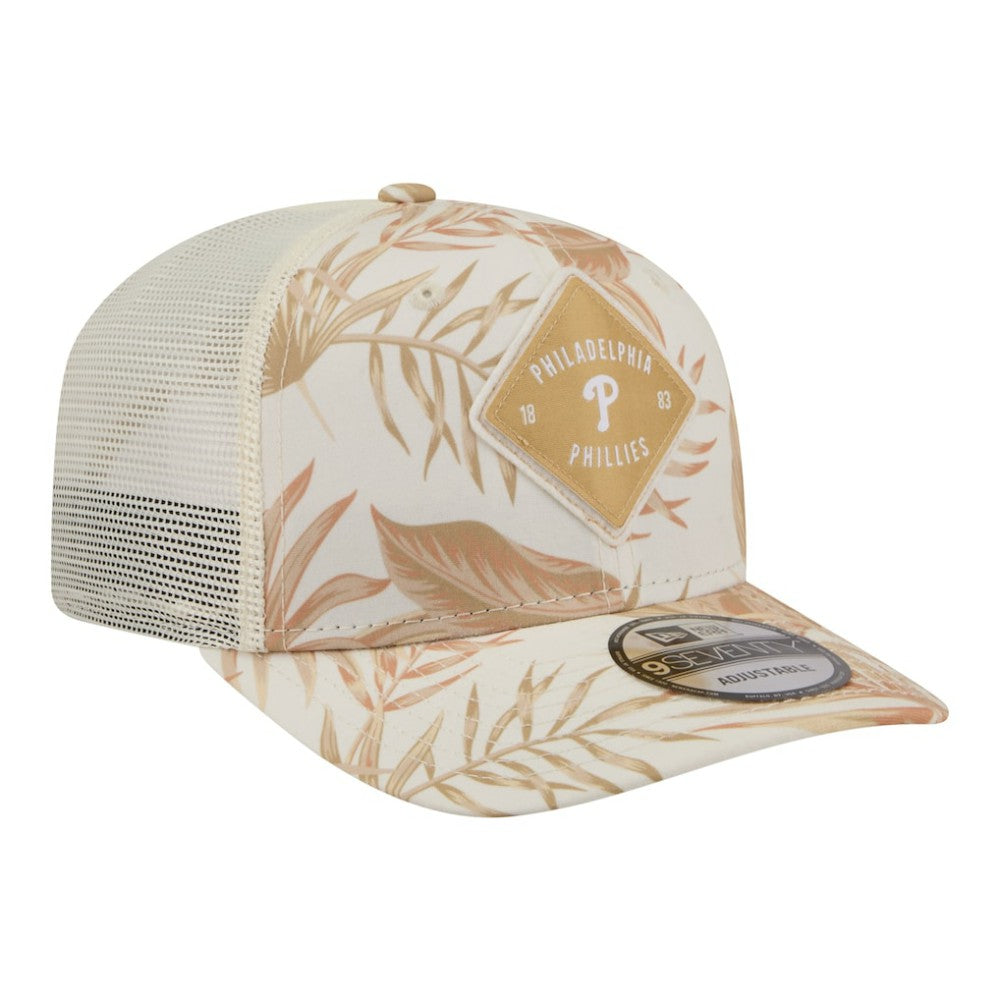 Philadelphia Phillies New Era Tonal Palm 9SEVENTY Adjustable Trucker Hat - Tan - New Era Online