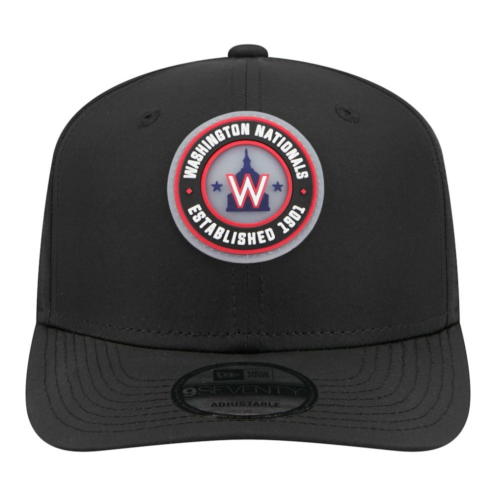 Washington Nationals New Era Circle 9SEVENTY Adjustable Hat - Black - New Era Discount