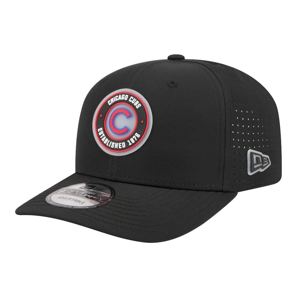 Chicago Cubs New Era Circle 9SEVENTY Adjustable Hat - Black - New Era Discount