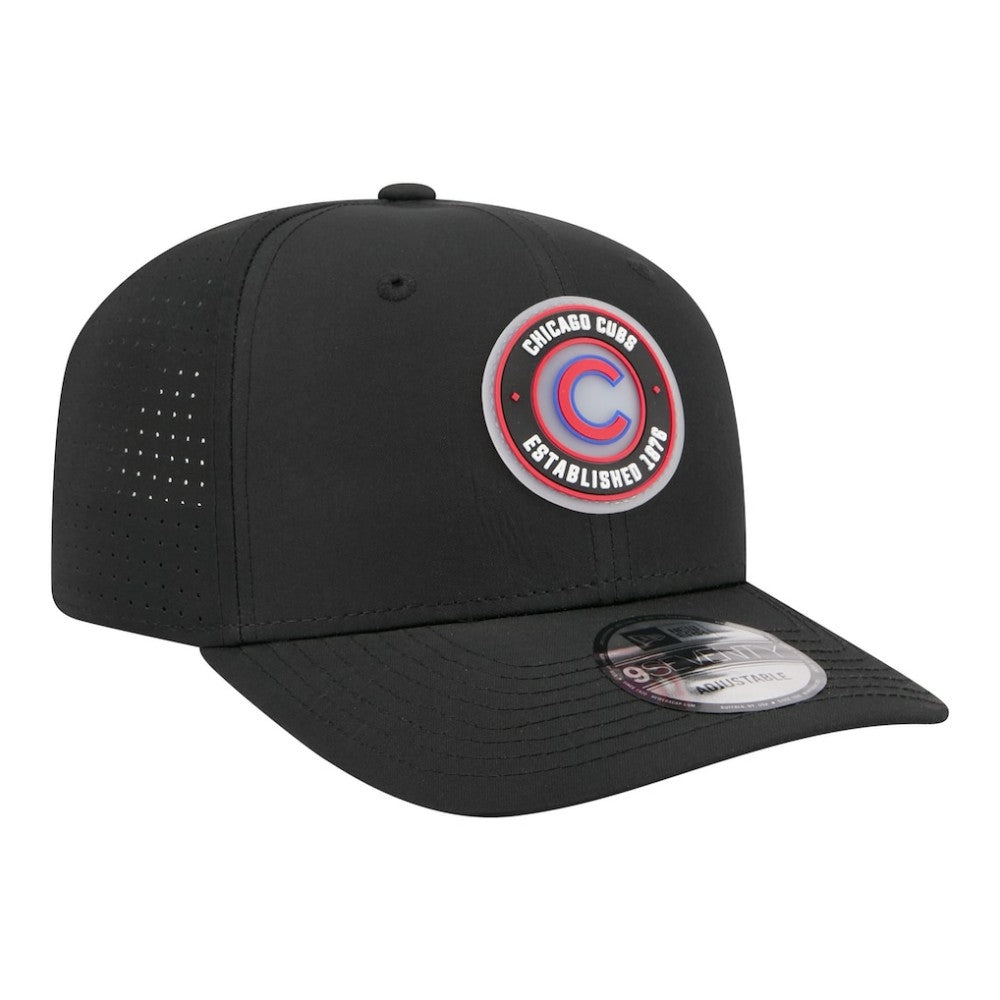 Chicago Cubs New Era Circle 9SEVENTY Adjustable Hat - Black - New Era Discount